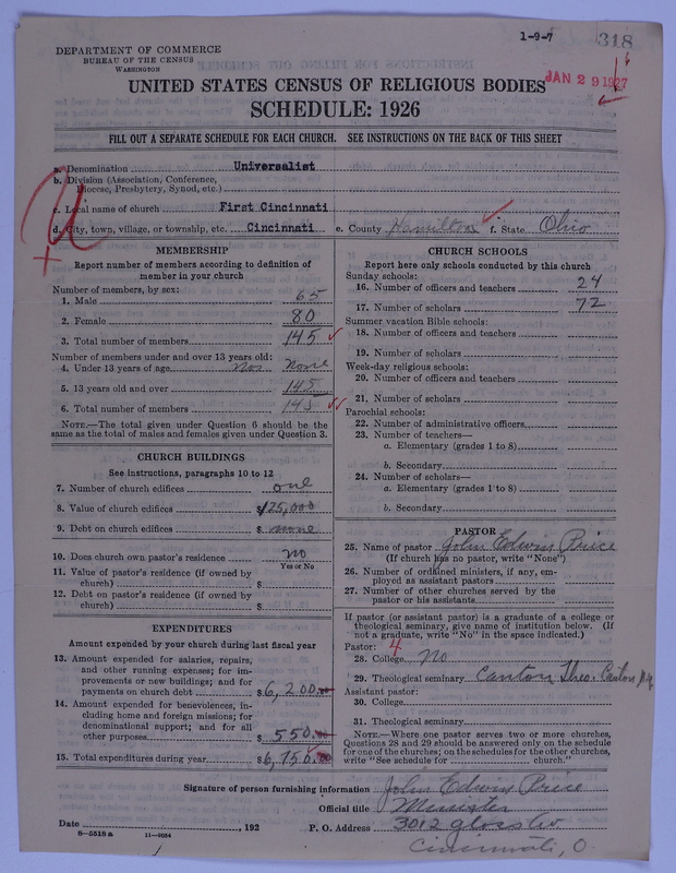 Scan of Universalist Church: 318