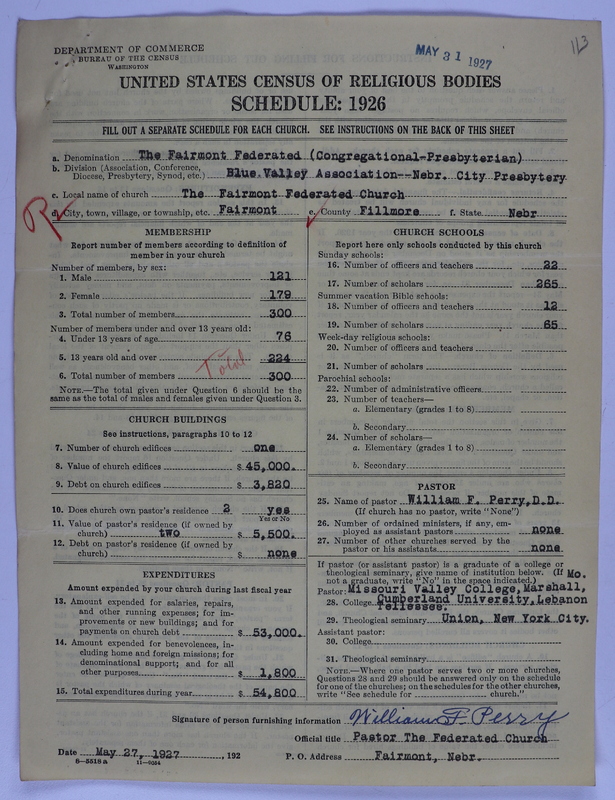 Scan of Federated Churches: 113