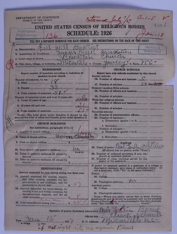 Scan of Free Will Baptists: 458
