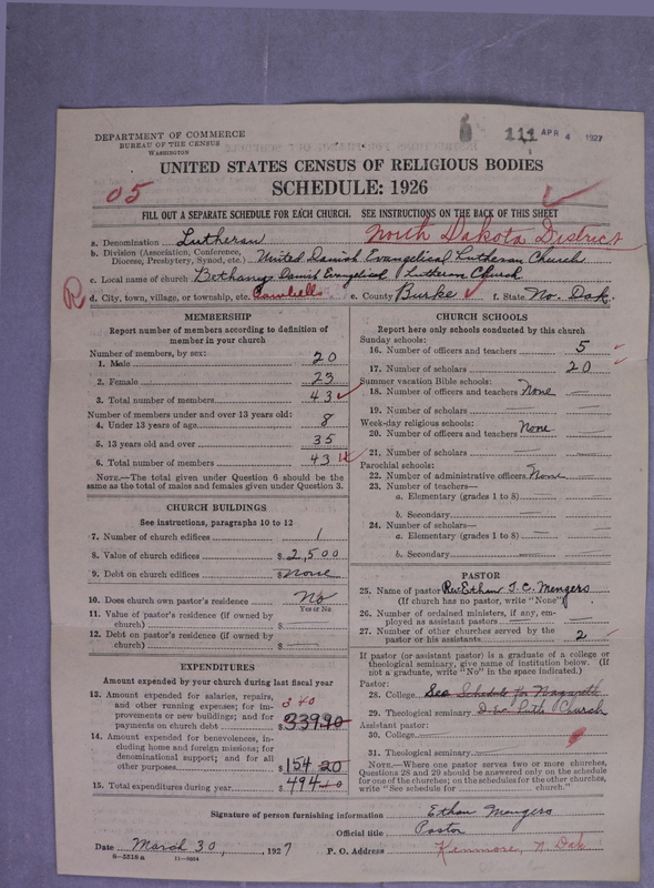 Scan of United Danish Evangelical Lutheran Church in America: 111