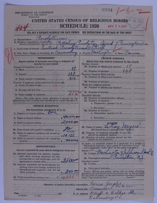 Scan of Presbyterian Church in the United States of America: 2324