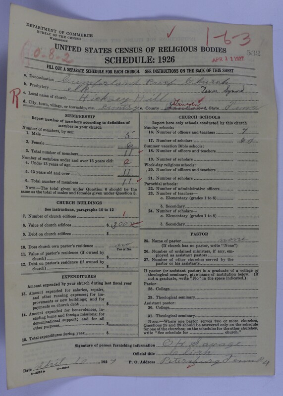 Scan of Cumberland Presbyterian Church: 532