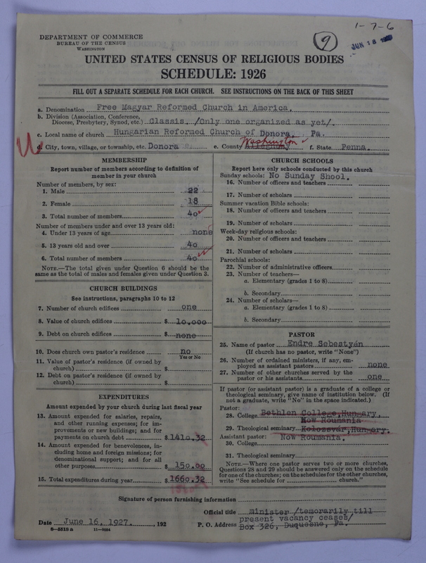 Scan of Free Magyar Reformed Church in America: 9
