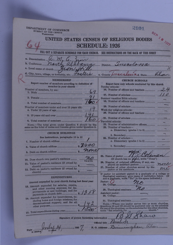 Scan of African Methodist Episcopal Zion Church: 2101