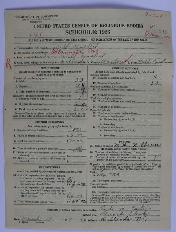 Scan of Free Will Baptists: 349