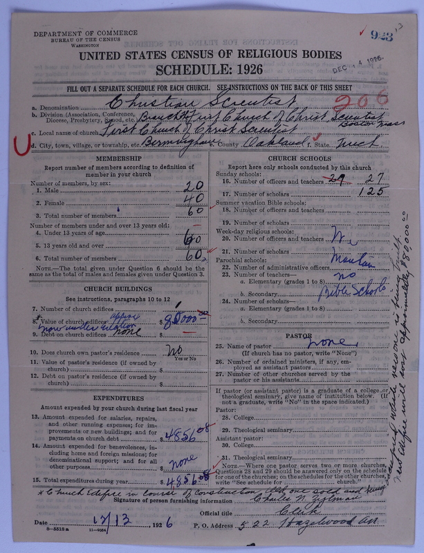 Scan of Church of Christ, Scientist: 923