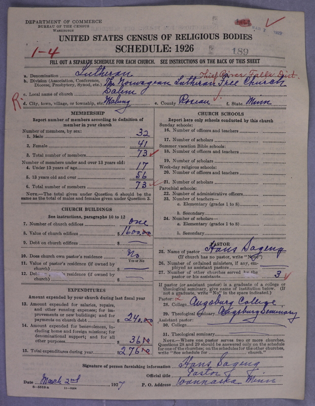 Scan of Lutheran Free Church: 189