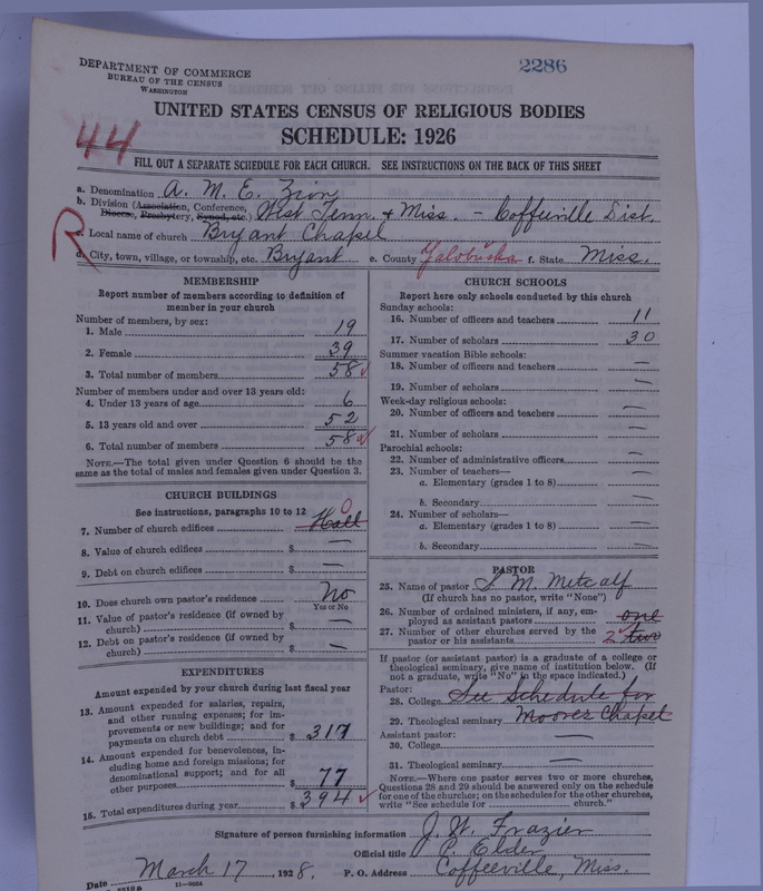 Scan of African Methodist Episcopal Zion Church: 2286