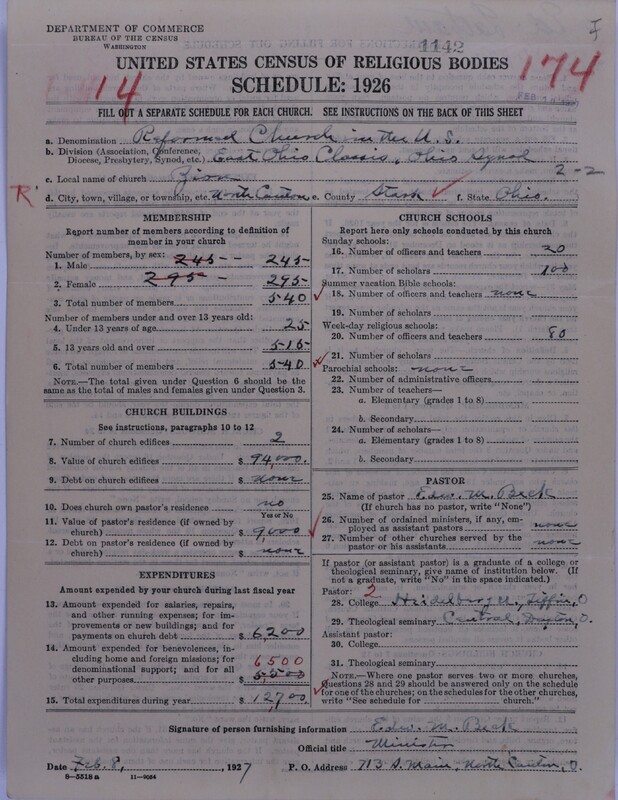 Scan of Reformed Church in the United States: 1142