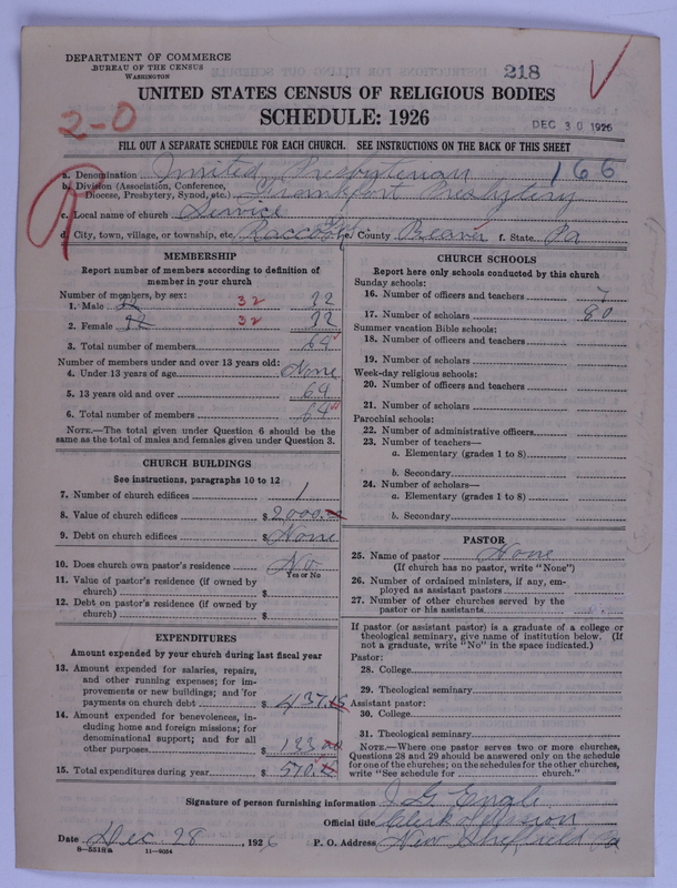 Scan of United Presbyterian Church of North America: 218