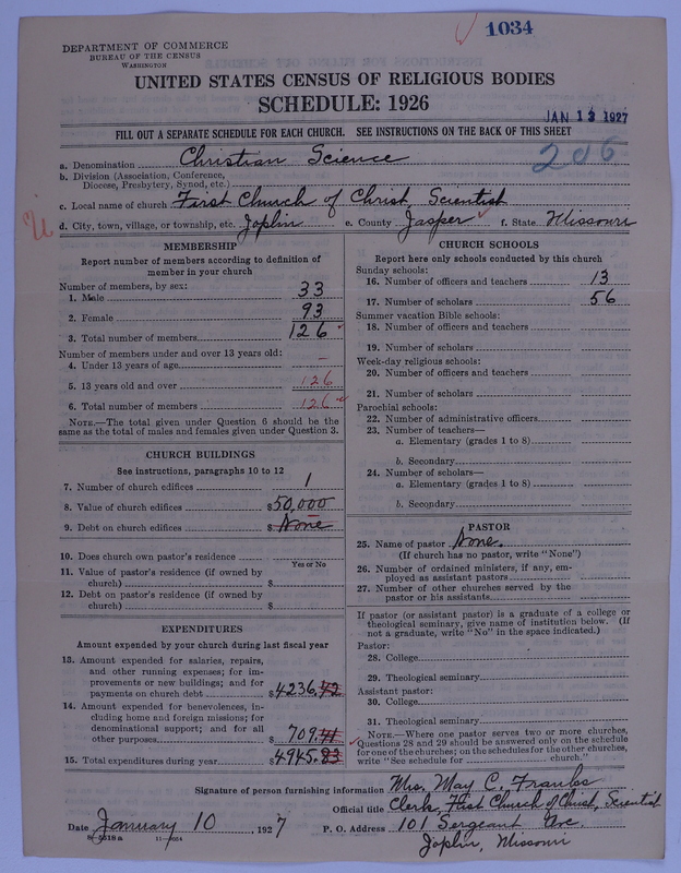 Scan of Church of Christ, Scientist: 1034