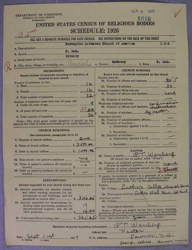 Scan of Norwegian Lutheran Church of America: 1612