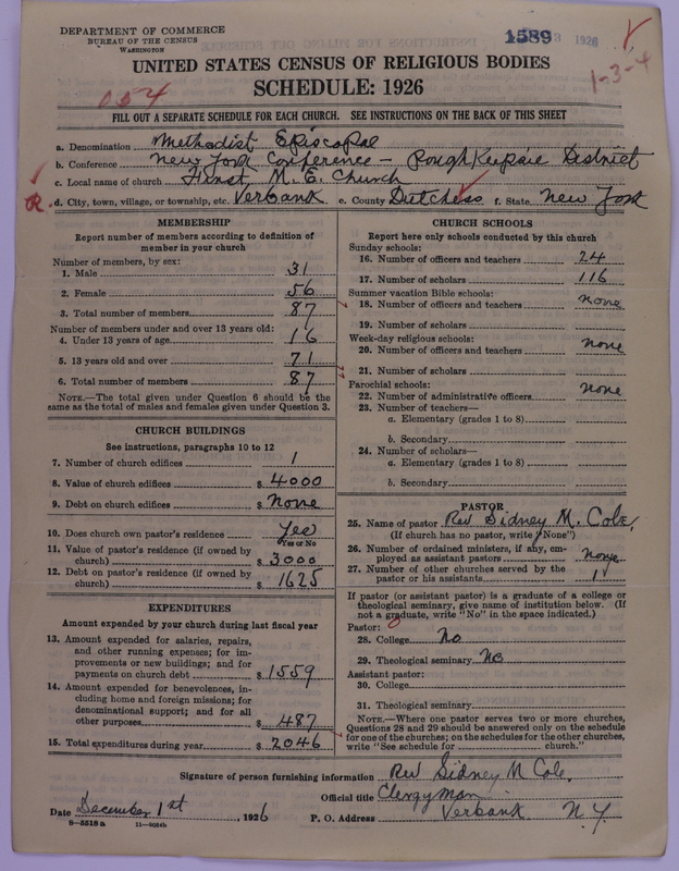 Scan of Methodist Episcopal Church: 1589