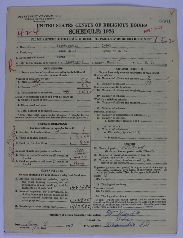 Scan of Presbyterian Church in the United States of America: 5601