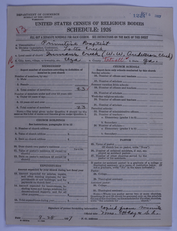 Scan of Primitive Baptists: 1228