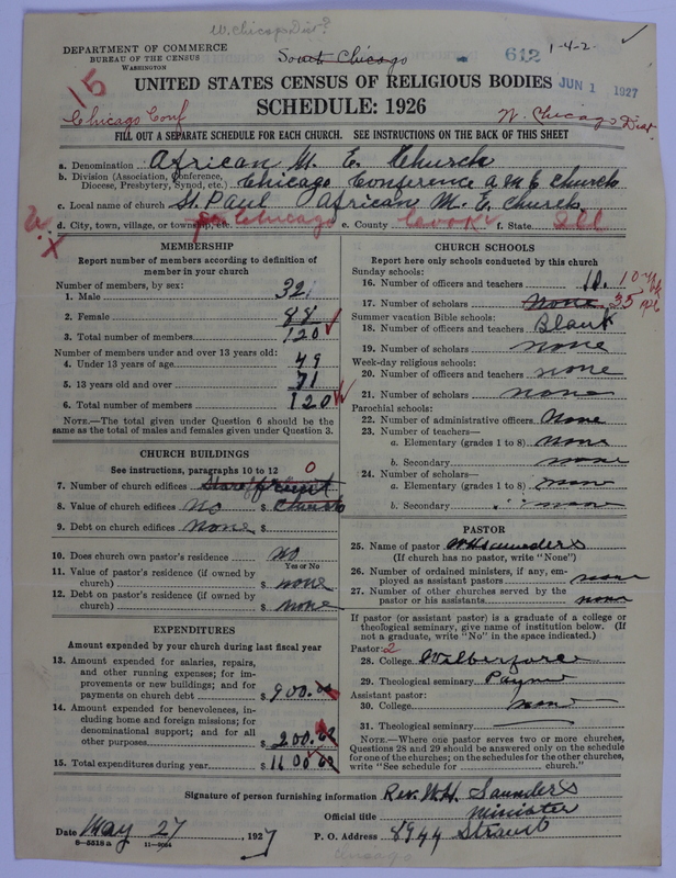 Scan of African Methodist Episcopal Church: 612