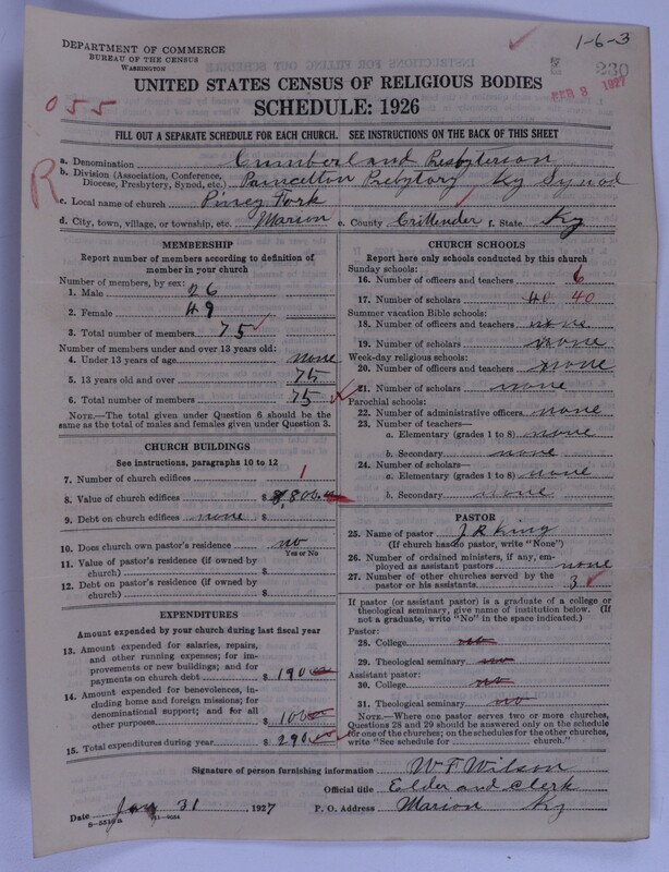 Scan of Cumberland Presbyterian Church: 230