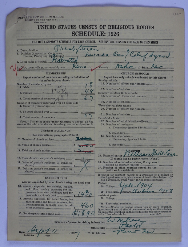 Scan of Federated Churches: 175