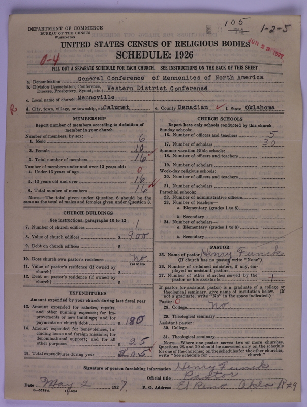 Scan of General Conference of the Mennonite Church of North America: 105