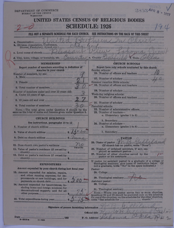 Scan of Church of the United Brethren in Christ: 2853