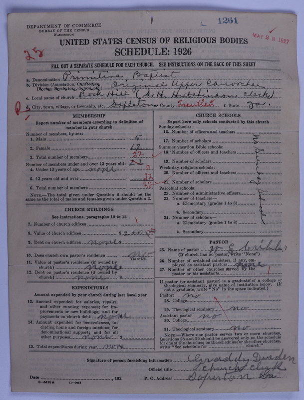 Scan of Primitive Baptists: 1261