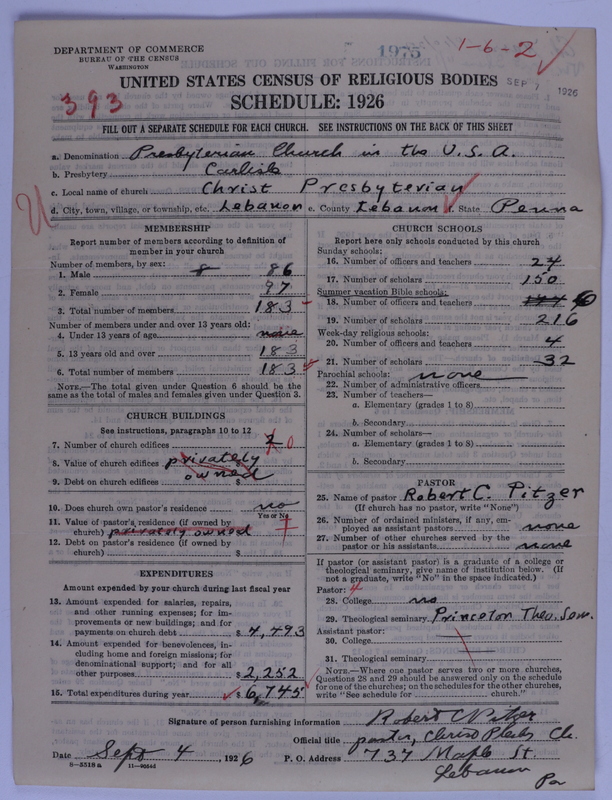 Scan of Presbyterian Church in the United States of America: 1975