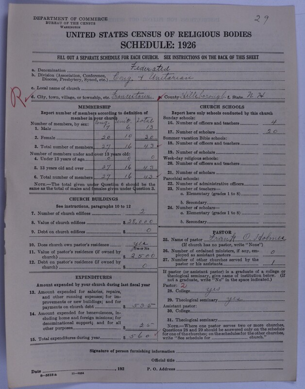 Scan of Federated Churches: 29