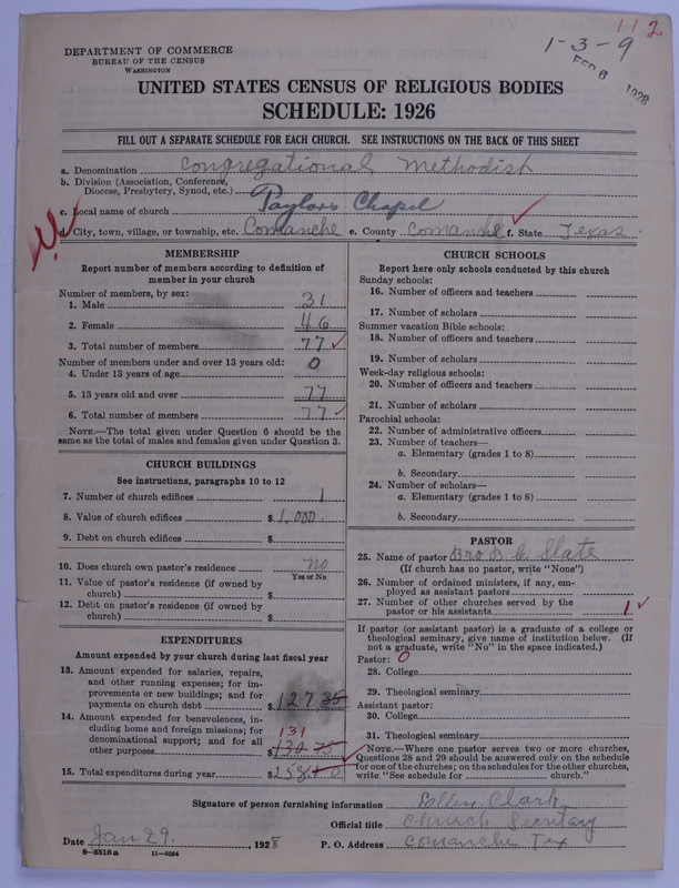 Scan of Congregational Methodist Church: 112
