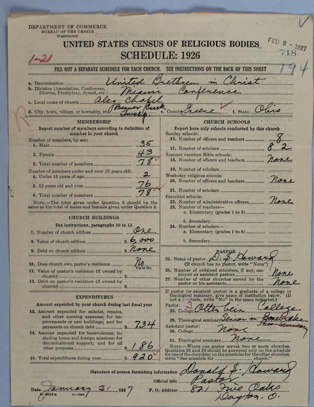 Scan of Church of the United Brethren in Christ: 718