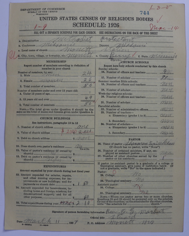 Scan of Methodist Protestant Church: 744