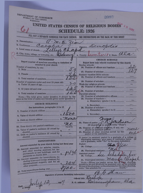 Scan of African Methodist Episcopal Zion Church: 2087
