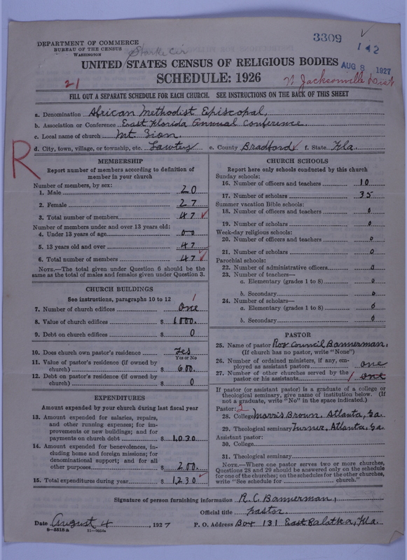 Scan of African Methodist Episcopal Church: 3309