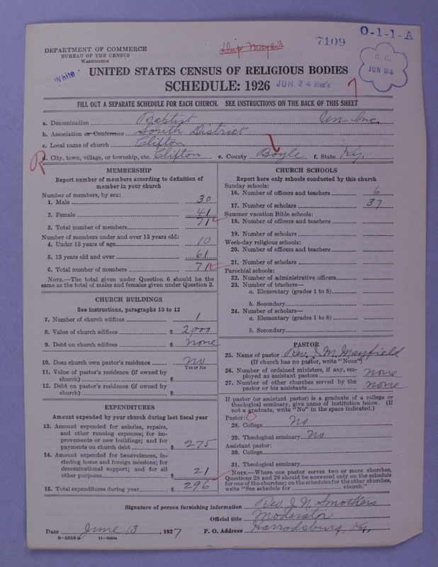 Scan of Negro Baptists: 7109