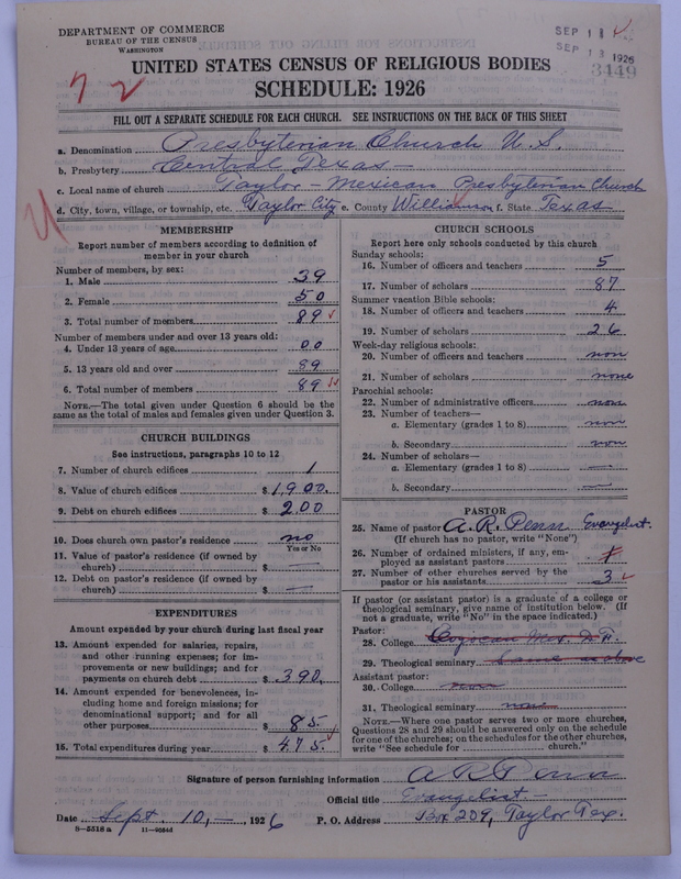 Scan of Presbyterian Church in the United States: 3449