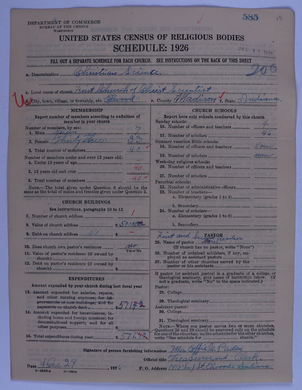 Scan of Church of Christ, Scientist: 585