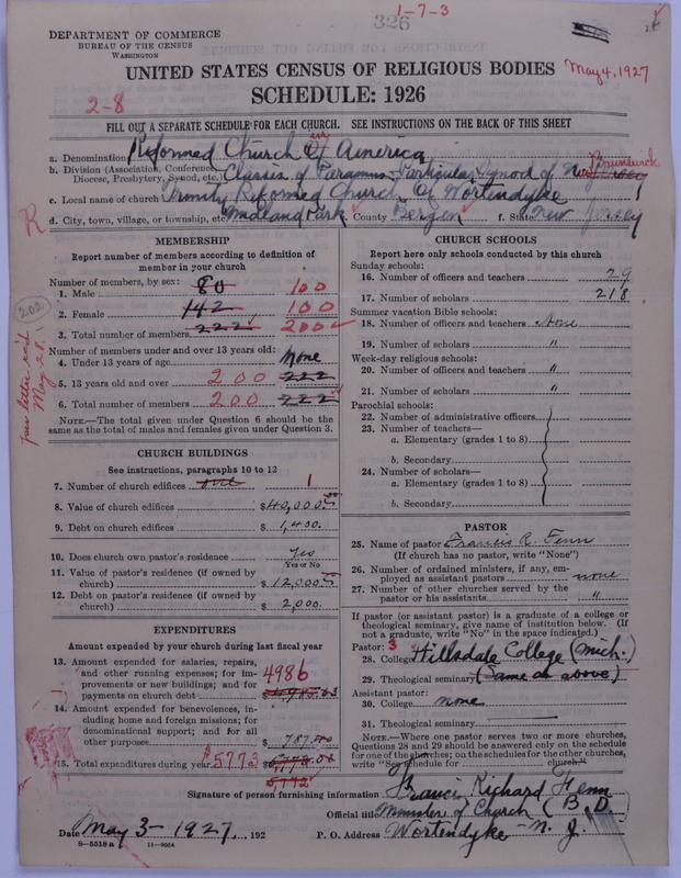 Scan of Reformed Church in America: 326