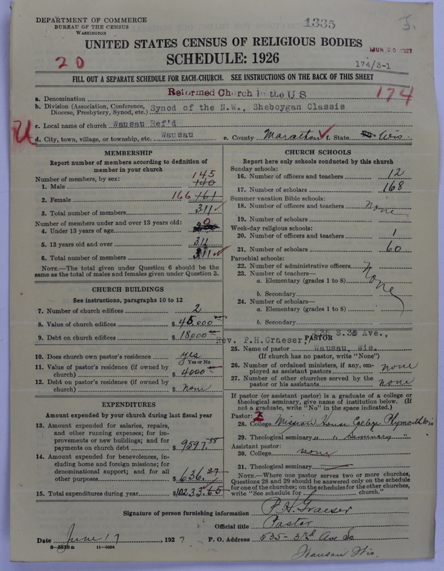 Scan of Reformed Church in the United States: 1335