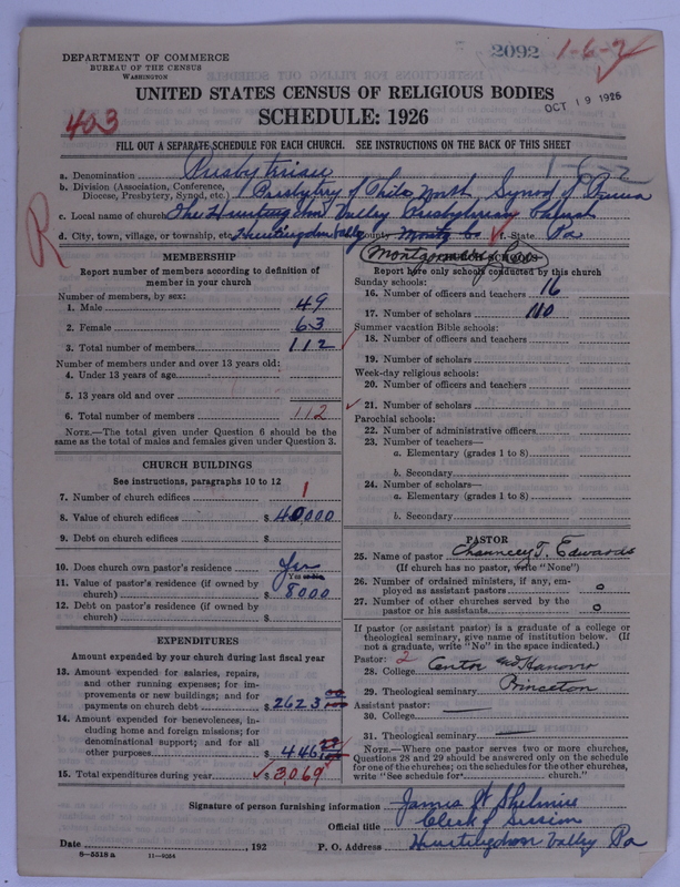 Scan of Presbyterian Church in the United States of America: 2092
