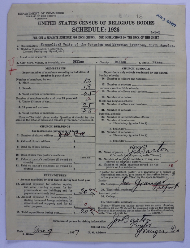 Scan of Evangelical Unity of Bohemian and Moravian Brethren in North America: 18