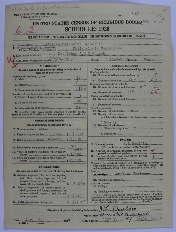 Scan of African Methodist Episcopal Church: 320