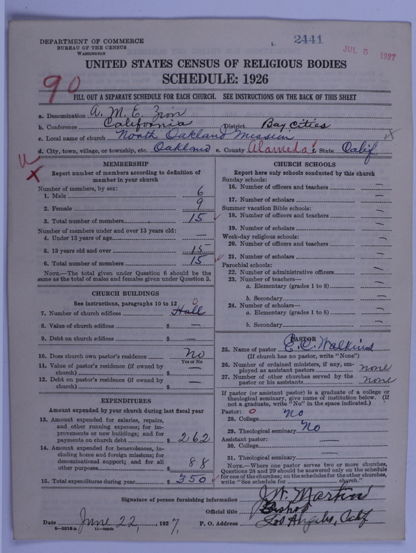 Scan of African Methodist Episcopal Zion Church: 2441