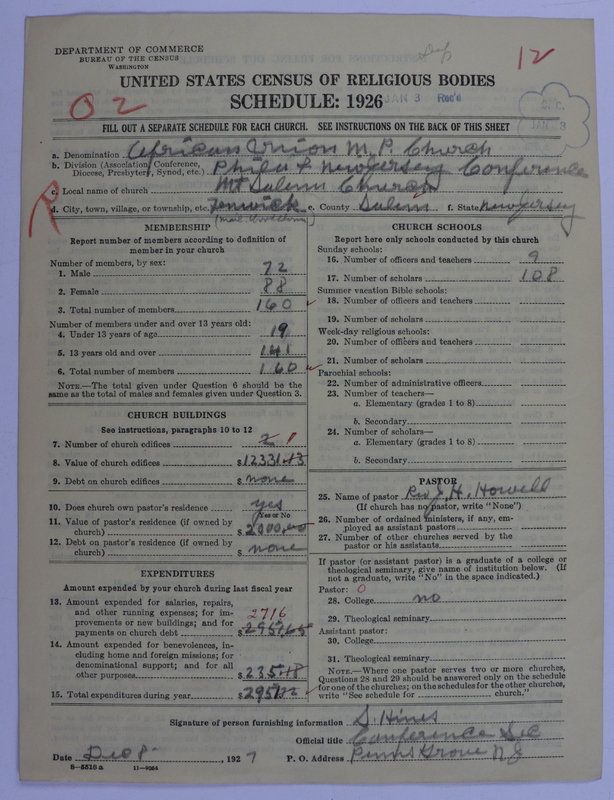 Scan of African Union Methodist Protestant Church: 12