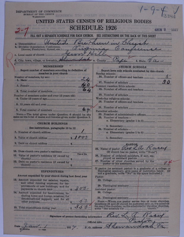 Scan of Church of the United Brethren in Christ: 2384