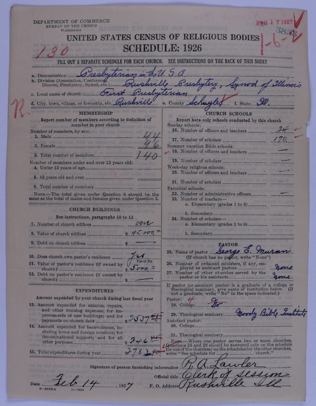Scan of Presbyterian Church in the United States of America: 3853
