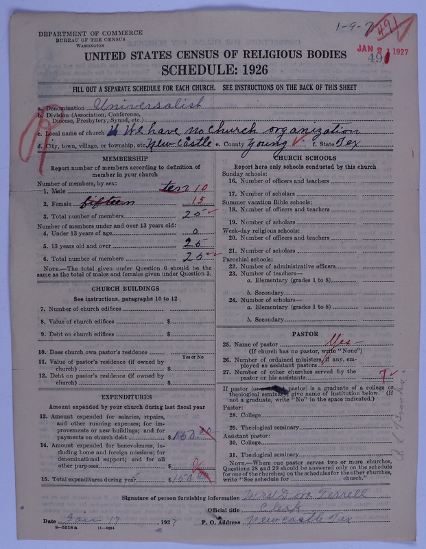 Scan of Universalist Church: 491