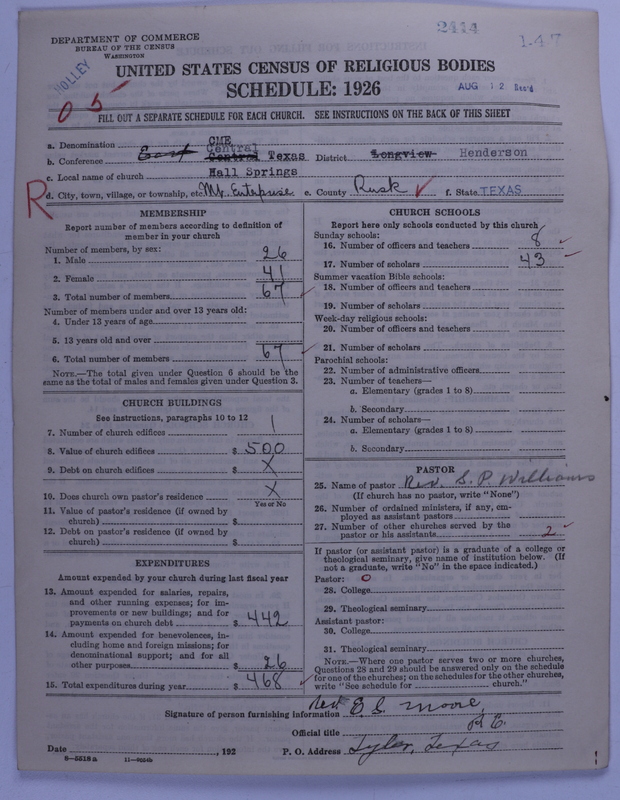 Scan of Colored Methodist Episcopal Church: 2414