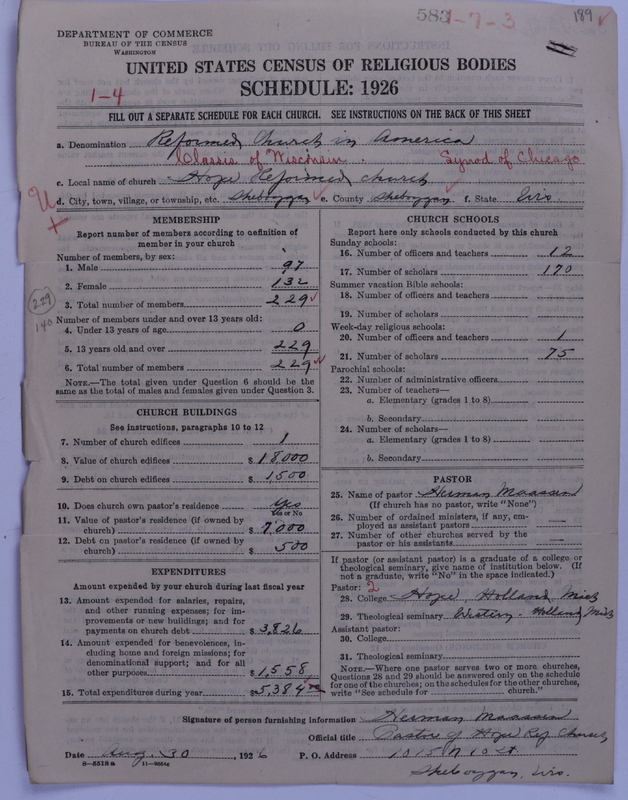 Scan of Reformed Church in America: 583