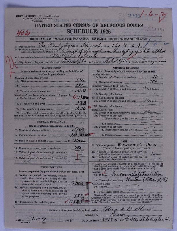 Scan of Presbyterian Church in the United States of America: 2209