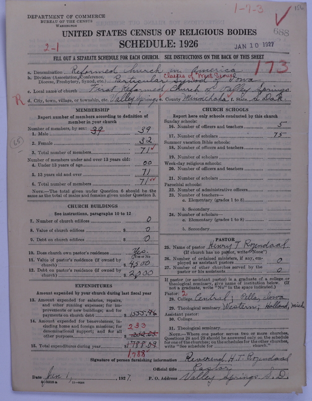 Scan of Reformed Church in America: 688
