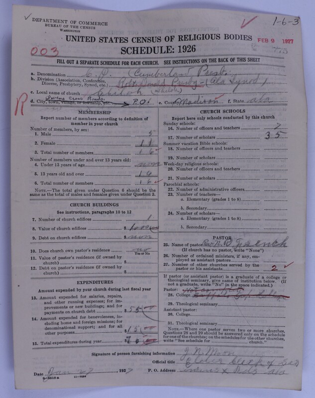 Scan of Cumberland Presbyterian Church: 775